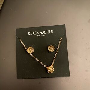 Coach Gold Stud Earrings